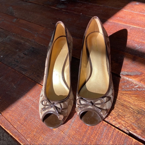 Coach Open-Toed Wedges - Picture 2 of 5